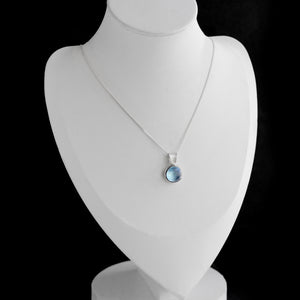 Round Aquamarine Chain