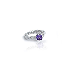 Entwined Gemstone Ring