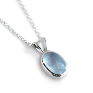 Oval Aquamarine Chain