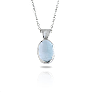 Oval Aquamarine Chain