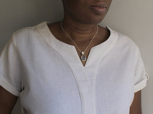 Oval Aquamarine Chain