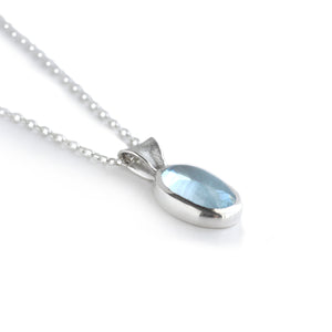 Oval Aquamarine Chain