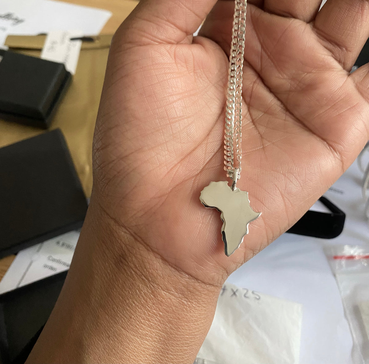 African map sales gold chain