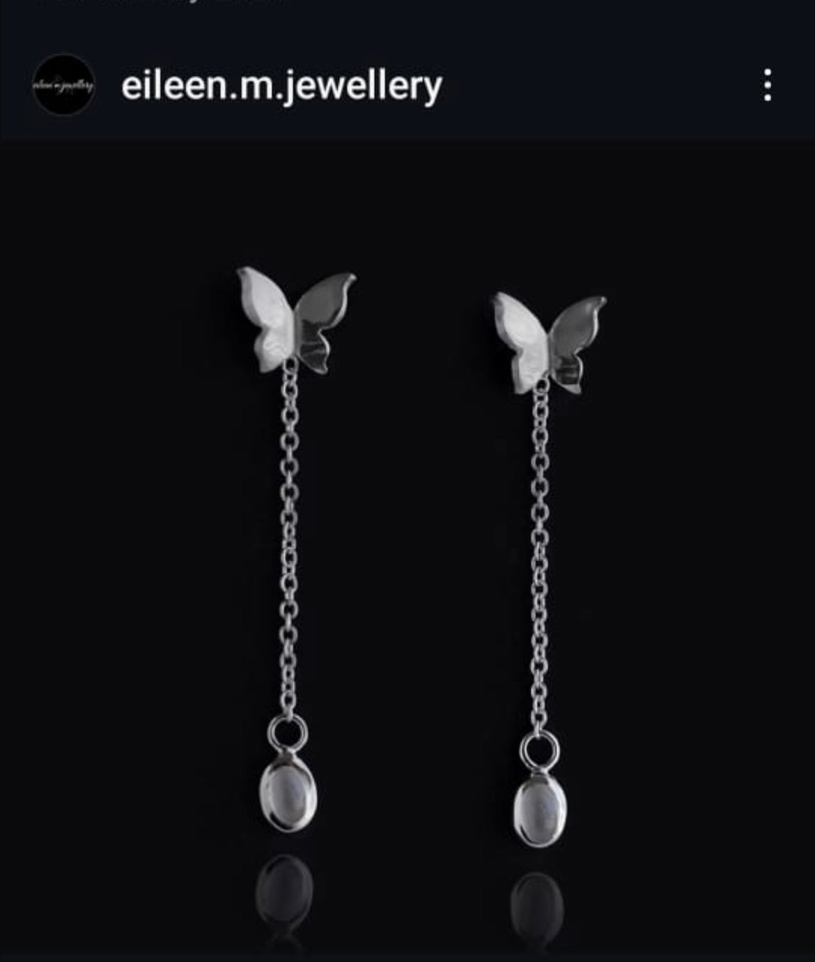 Moonstone Butterfly Studs