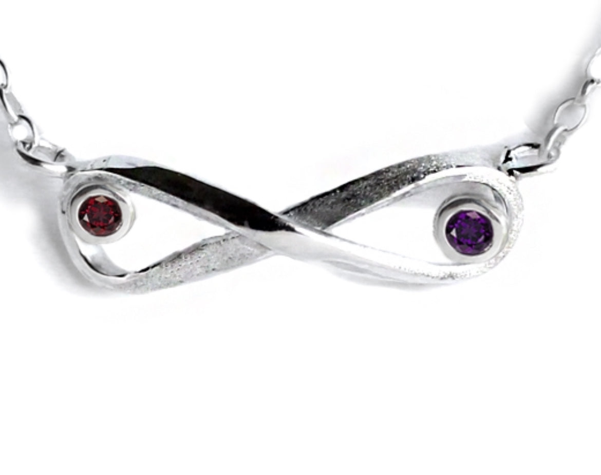 Infinity Gemstone Necklace