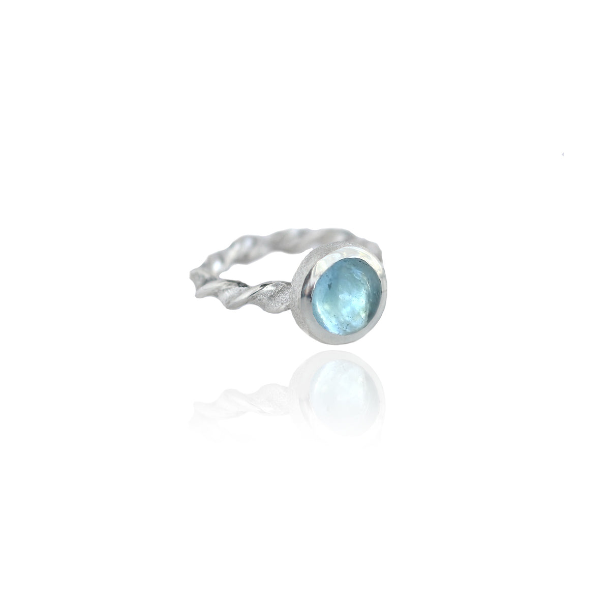 Swirled Aquamarine Ring