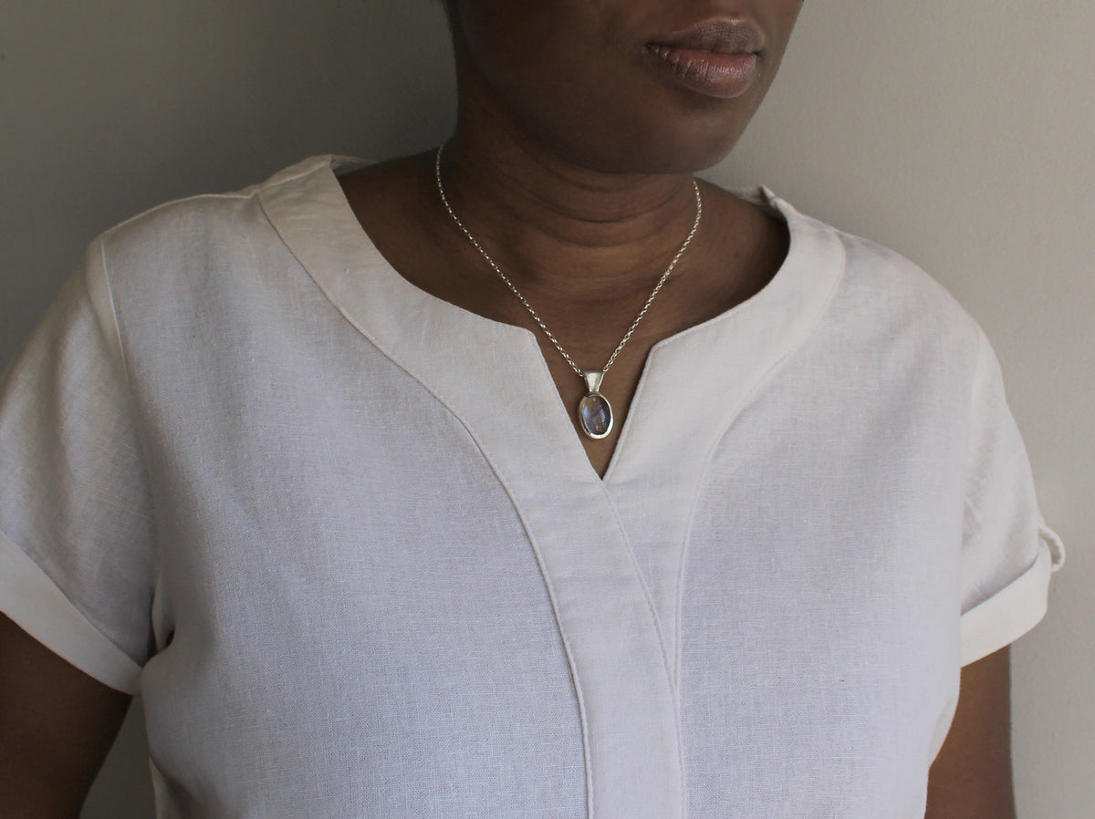 Oval Aquamarine Chain