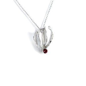 Flame Lily necklace - Large Garnet