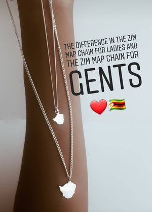 Zimbabwe Map Necklace