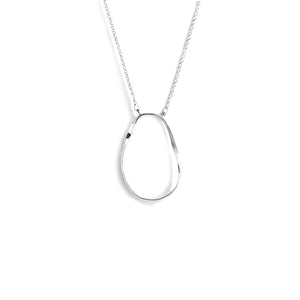 Orb pendant on chain. White background