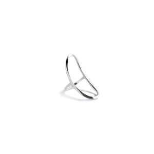 Ovale ring. White background