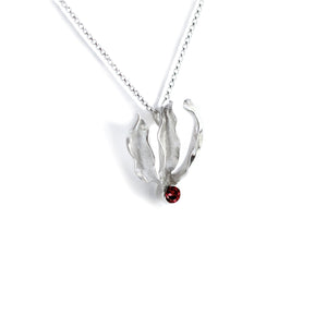 Flame Lily necklace - Small Garnet